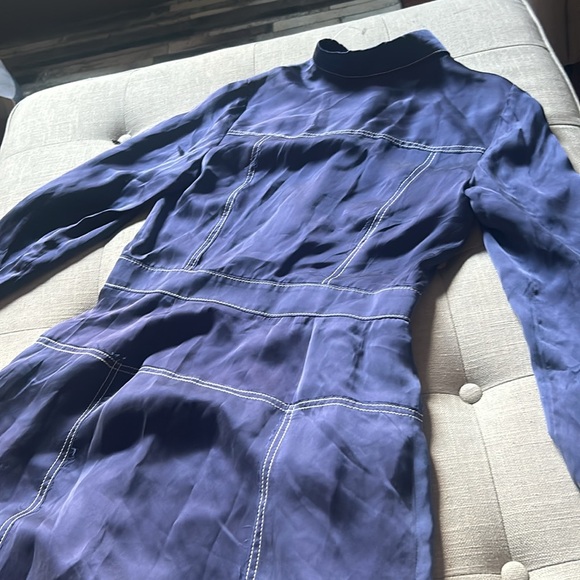 Creatures of the Wind Navy White Trimmed Midi LS Dress Size 6 - Picture 8 of 8